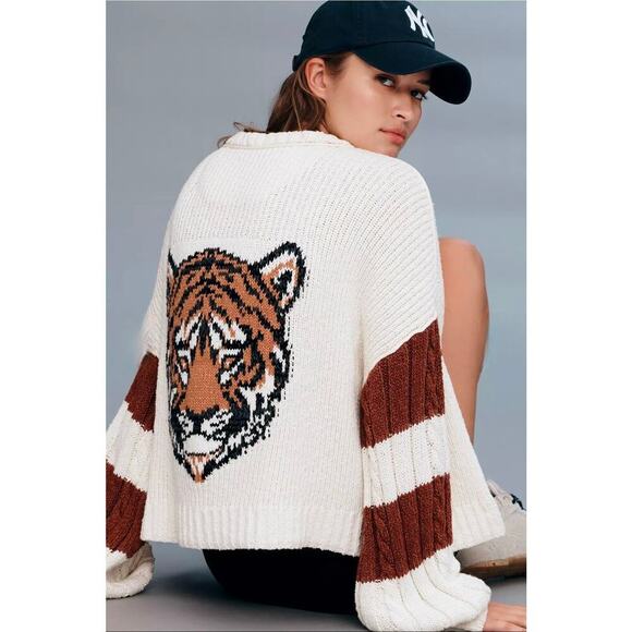 Pilcro by Anthropologie Sweaters - NWT New Anthropologie Pilcro Tiger Zip-Up Cardigan. Size XL. Retails $188